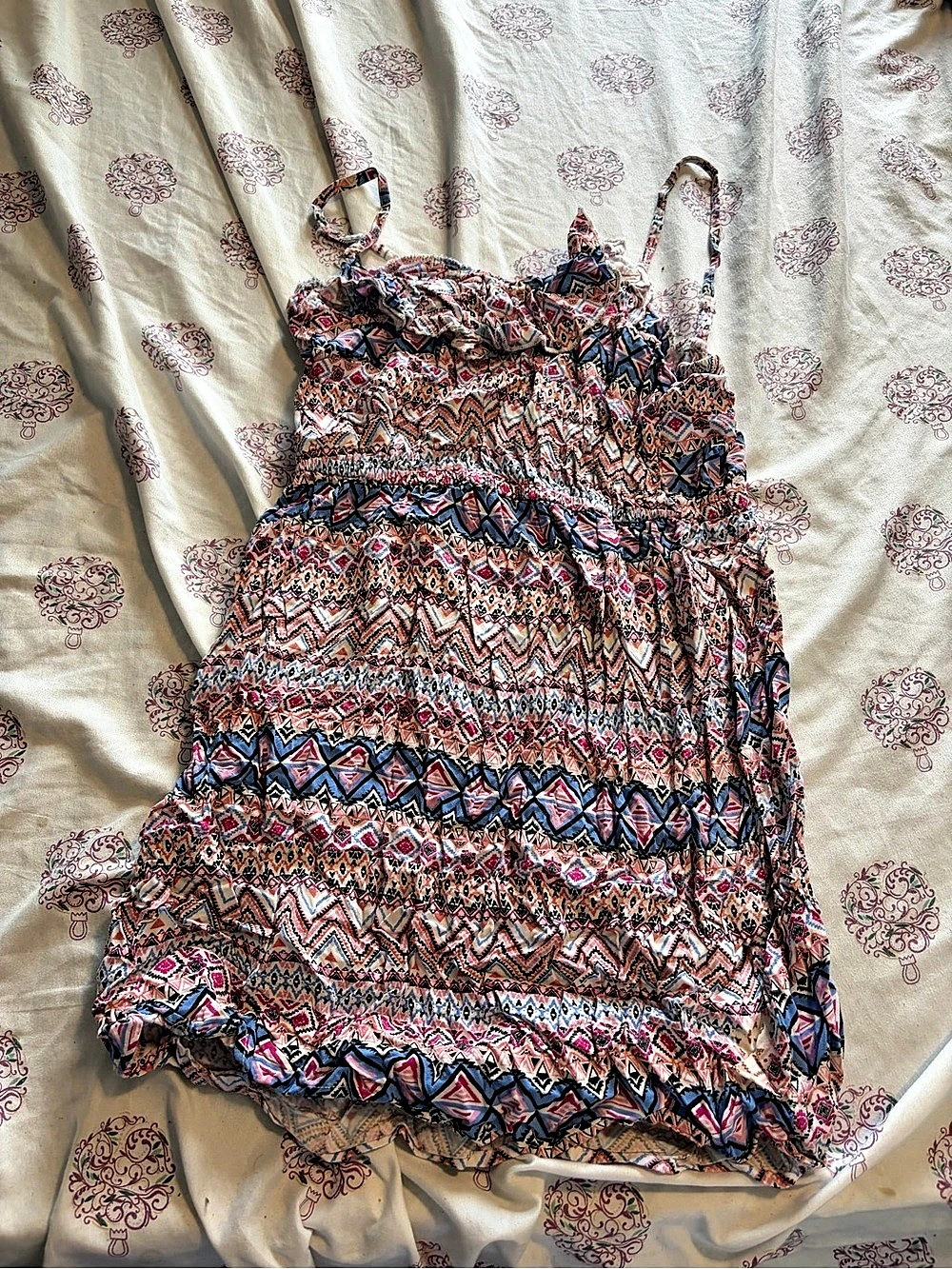 ARDENE Geometric Mini Dress in Multicolor Like New